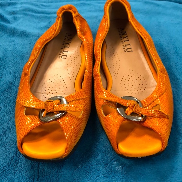 ANYI LU HARMONY Leather Peep-toe Ballet - Picture 3 of 14